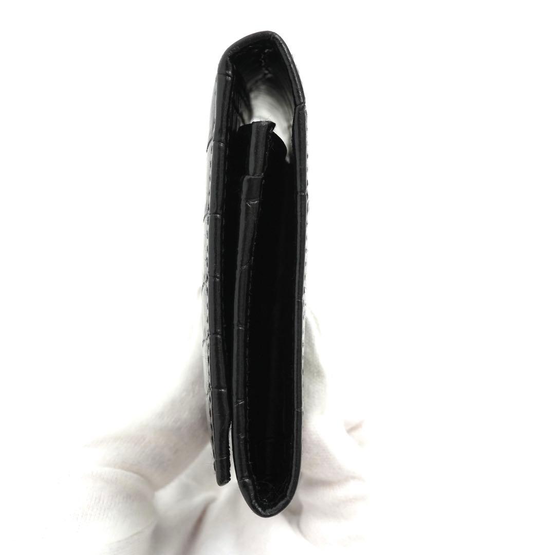 ✨新品未使用・箱付き✨　Ferragamo 長財布　ヴァラリボン　クロコ　黒色