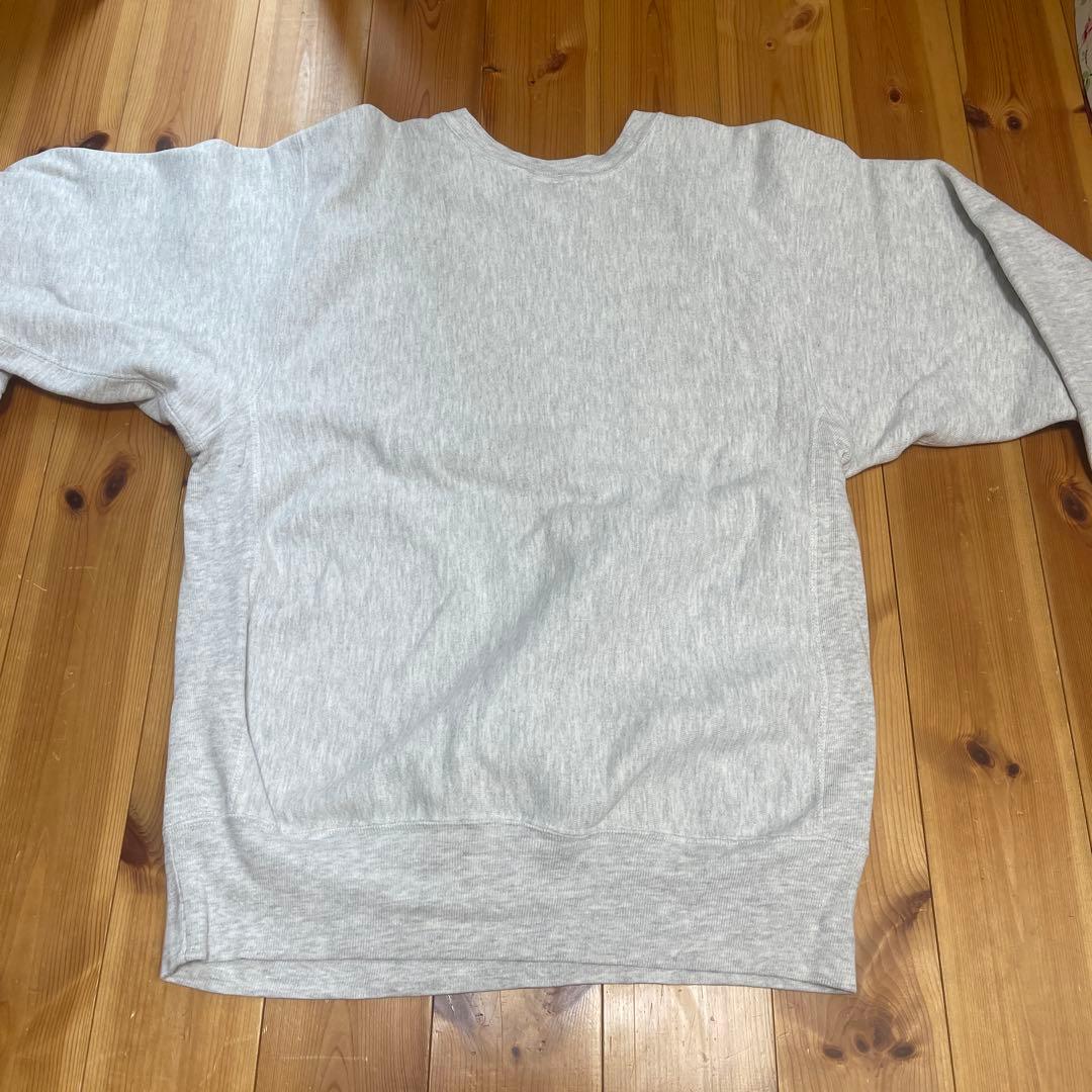 90's reverse weave 刺繍タグ　アメリカ製　グレー　3段プリント