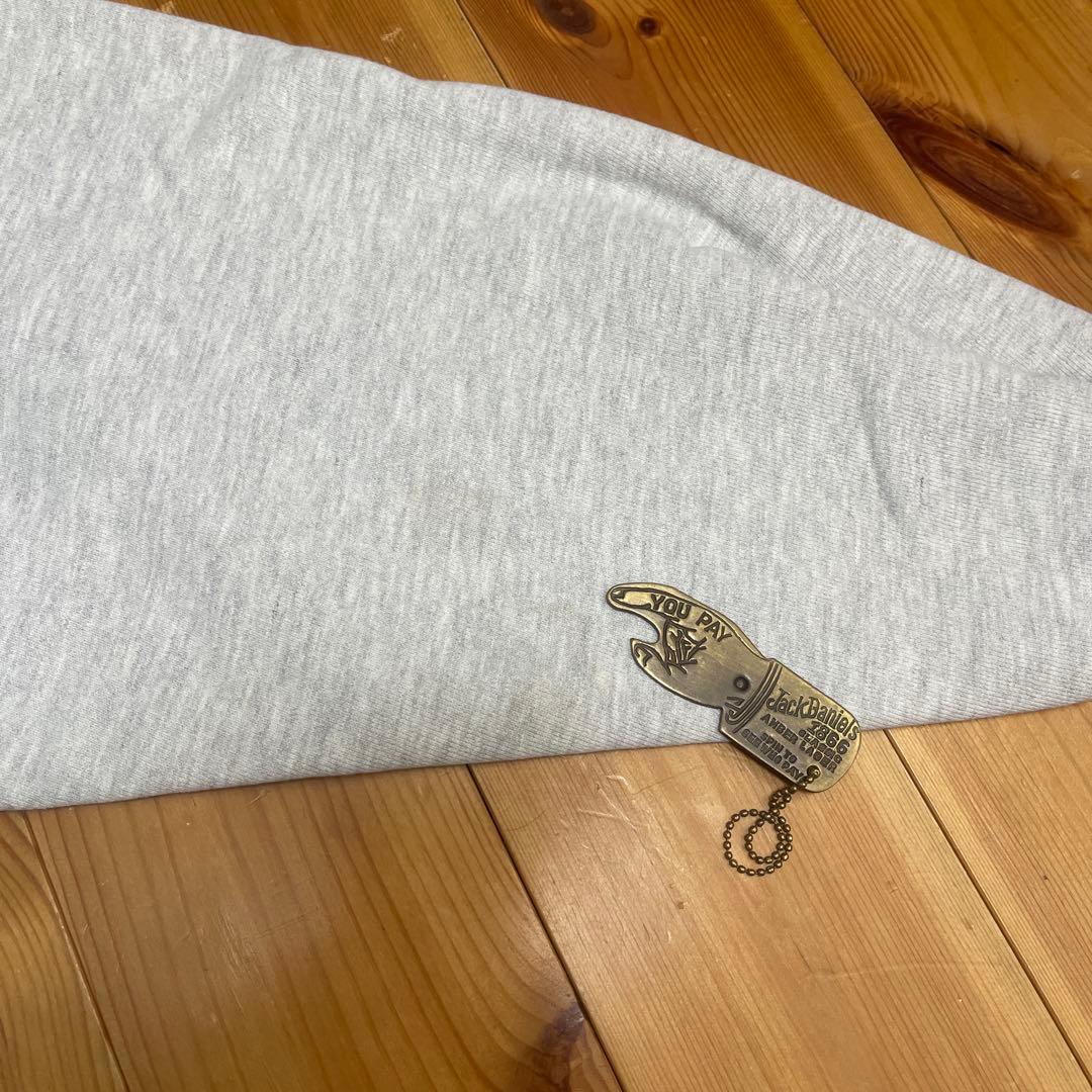 90's reverse weave 刺繍タグ　アメリカ製　グレー　3段プリント