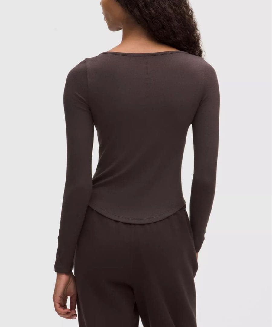 lululemon Hold Tight キーホールネック長袖シャツ