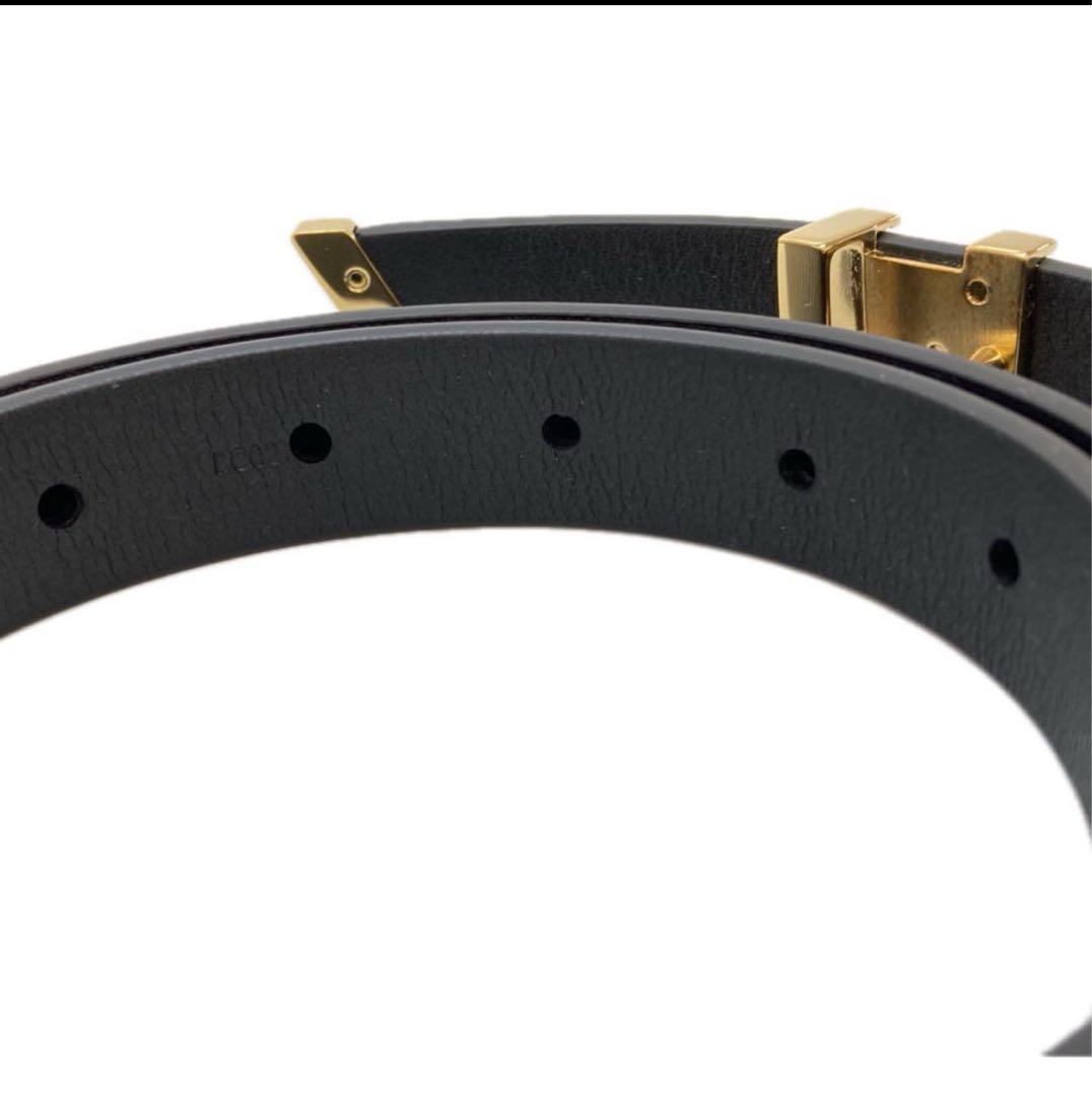 ルイヴィトン LOUIS VUITTON ベルト ブラック ゴールド カーフ