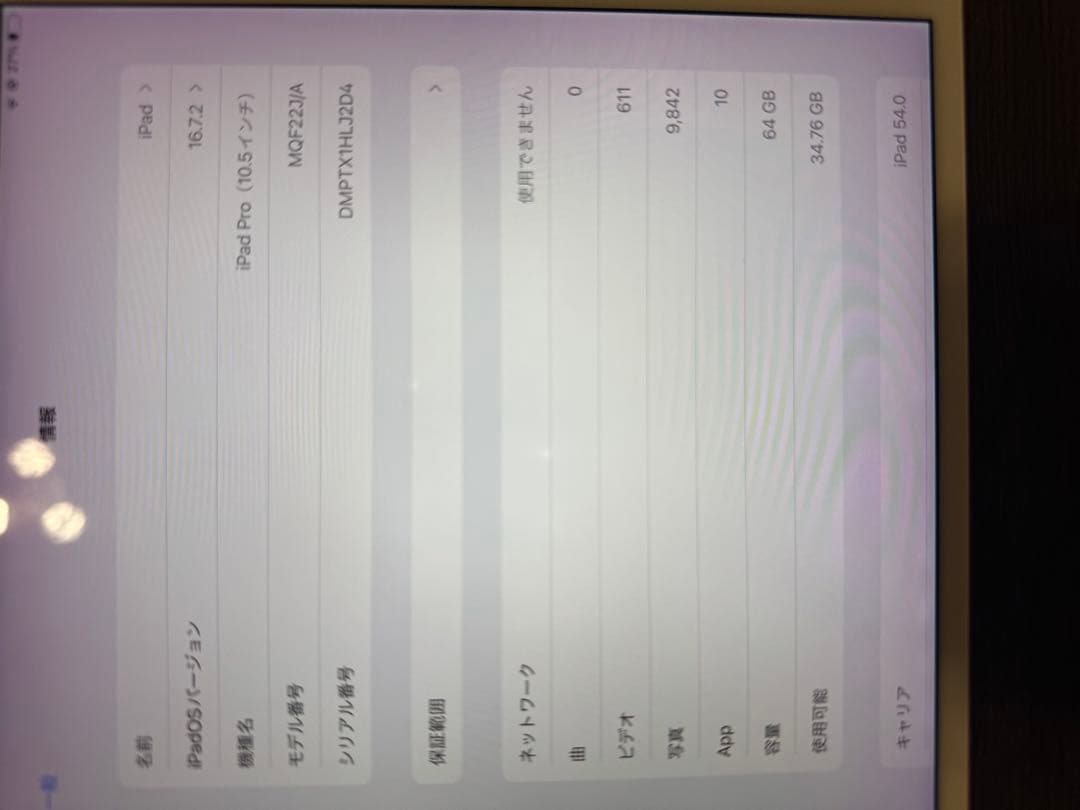 iPad Pro 10.5インチ　ローズゴールド　SIMフリー　セルラーモデル