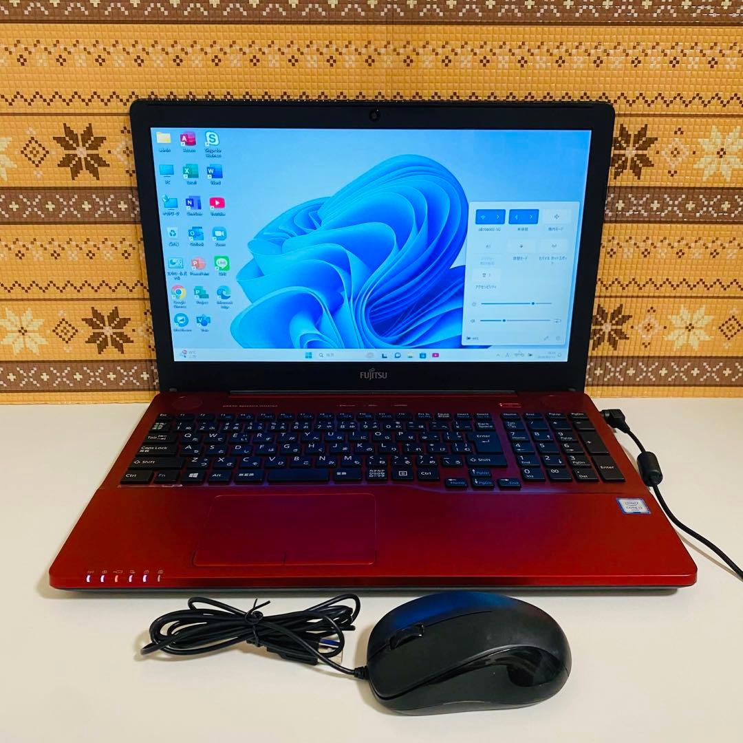 Y26 FujitsuノートパソコンSSD高速 Windows11オフィス付き