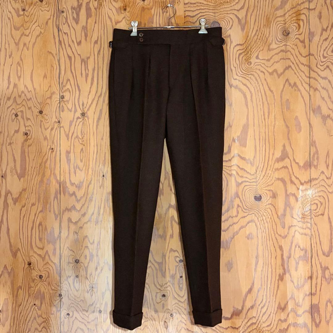 オーダーパンツ ベルトレス仕様 ツイード生地