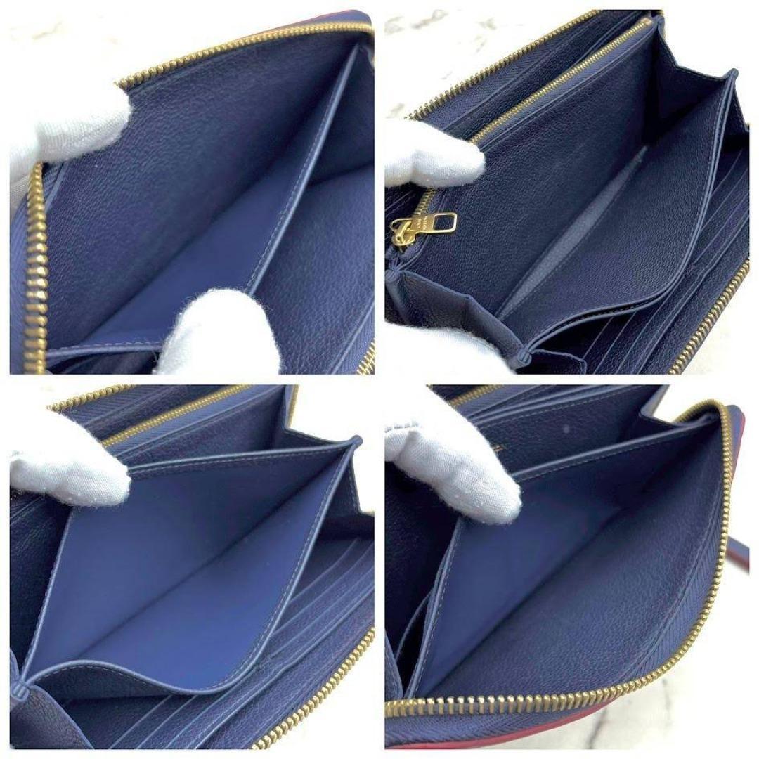 【極美品】ルイヴィトン　アンプラント　ジッピーウォレット　マリーヌルージュ