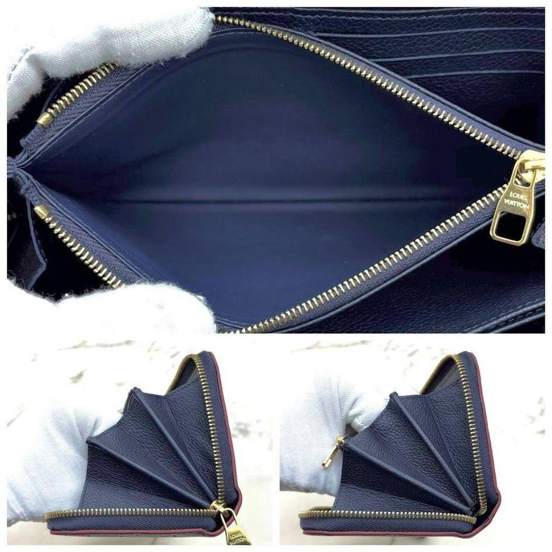 【極美品】ルイヴィトン　アンプラント　ジッピーウォレット　マリーヌルージュ