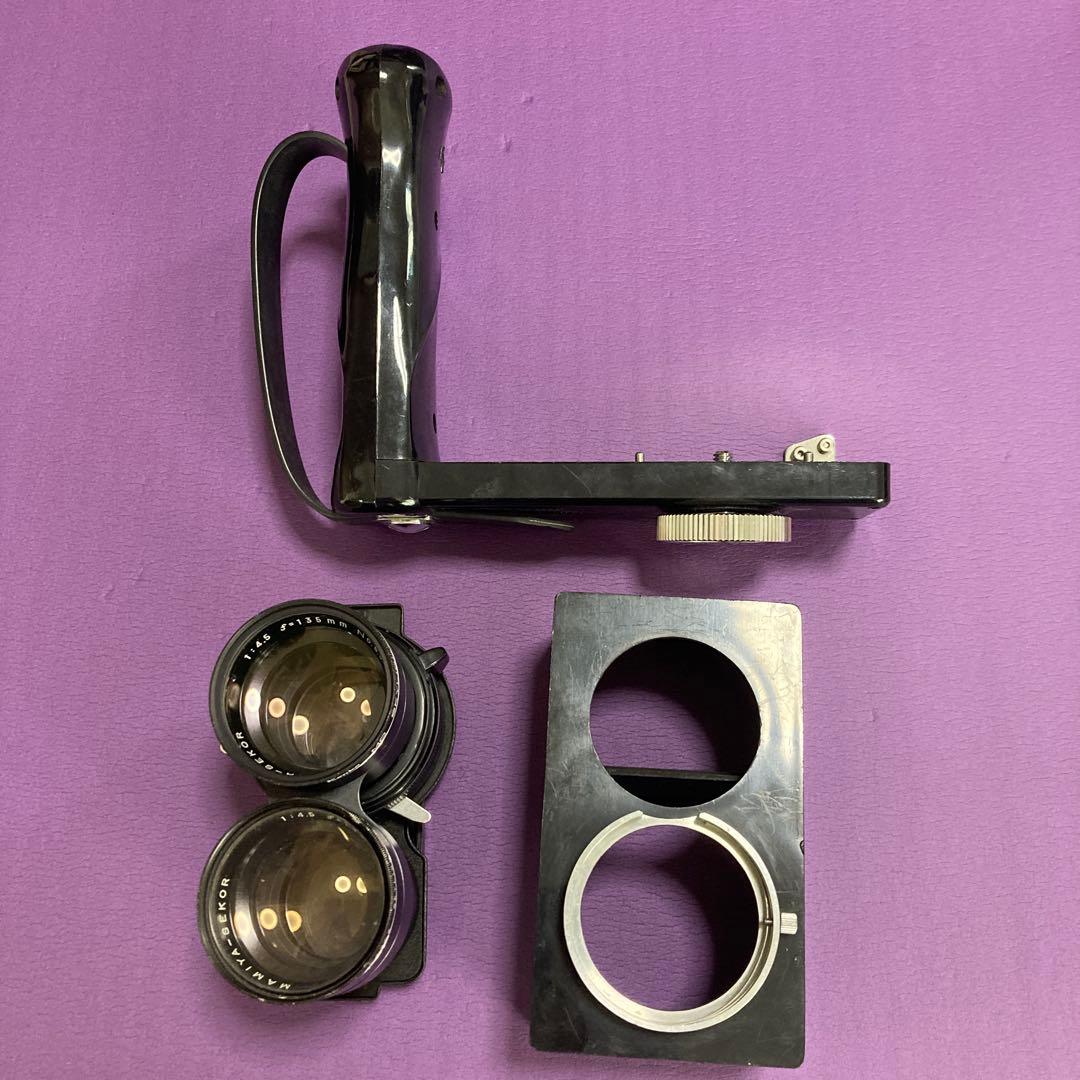 マミヤCシリーズ　180/4.5 角型フード　レンズ　グリップ　セット