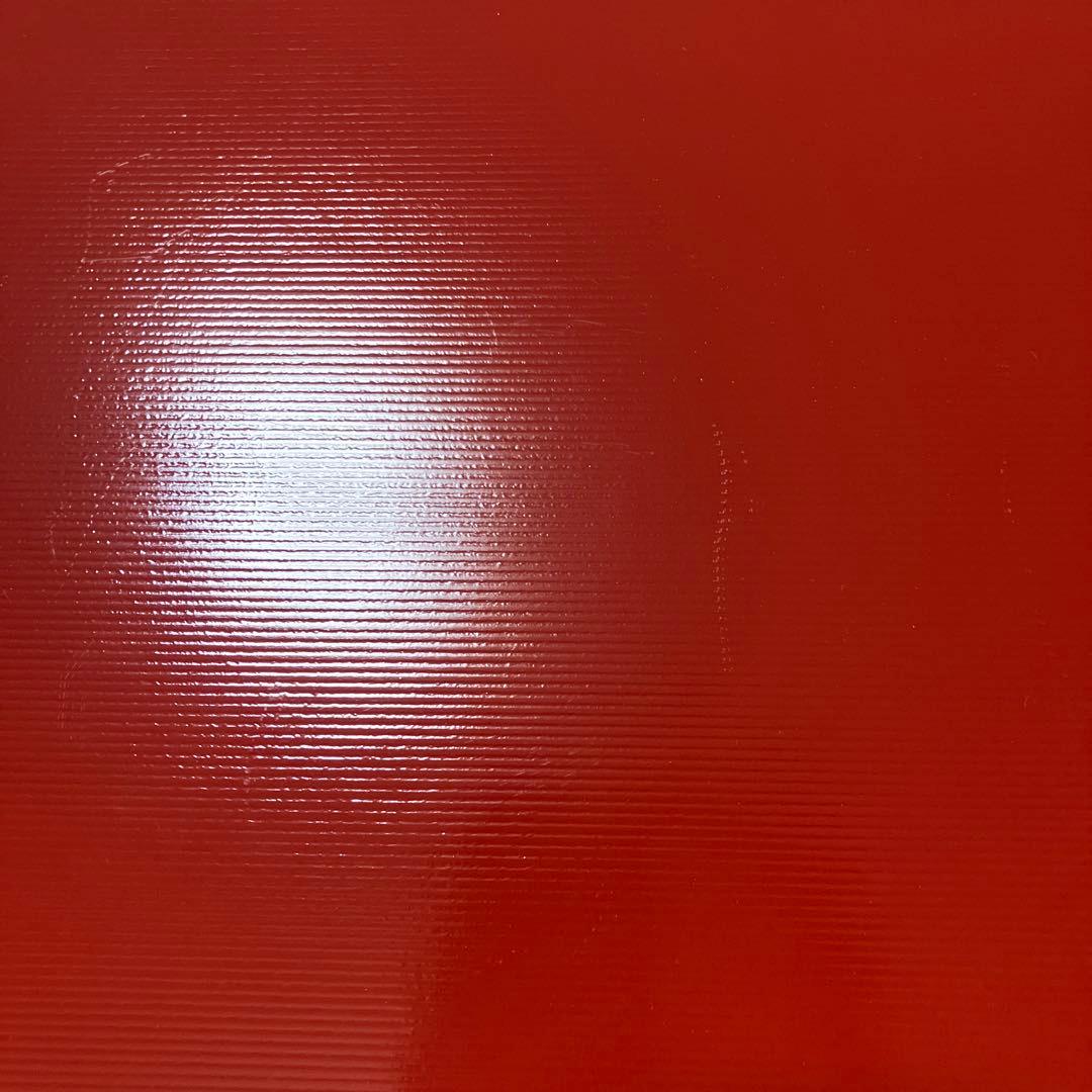 越前　河和田塗　卓上膳　折敷　千筋　リバーシブル仕様　両面長角膳　黒朱　5P