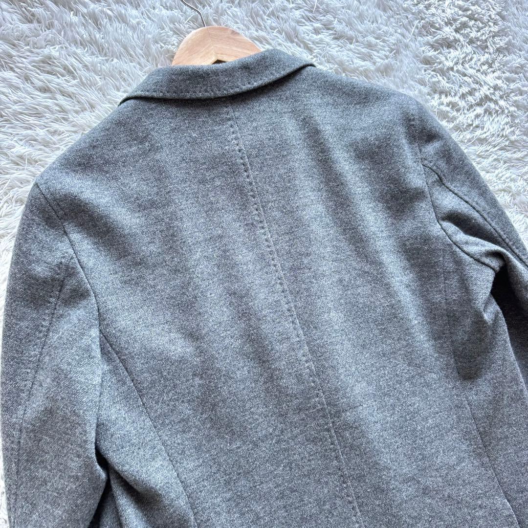 極美品　スコッチハウス　テーラードジャケット　チェック　グレー　L アンコン