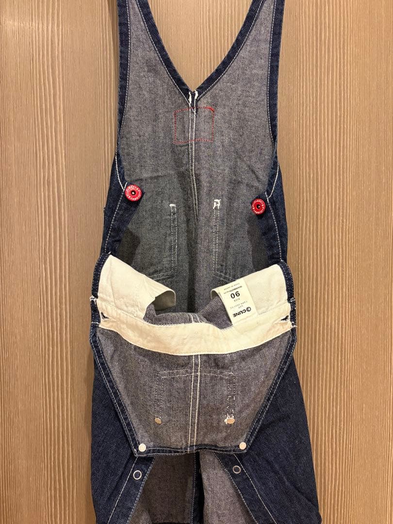 【中古】cune キッズ・ベビー ウサギポケット付きデニムオーバーオール