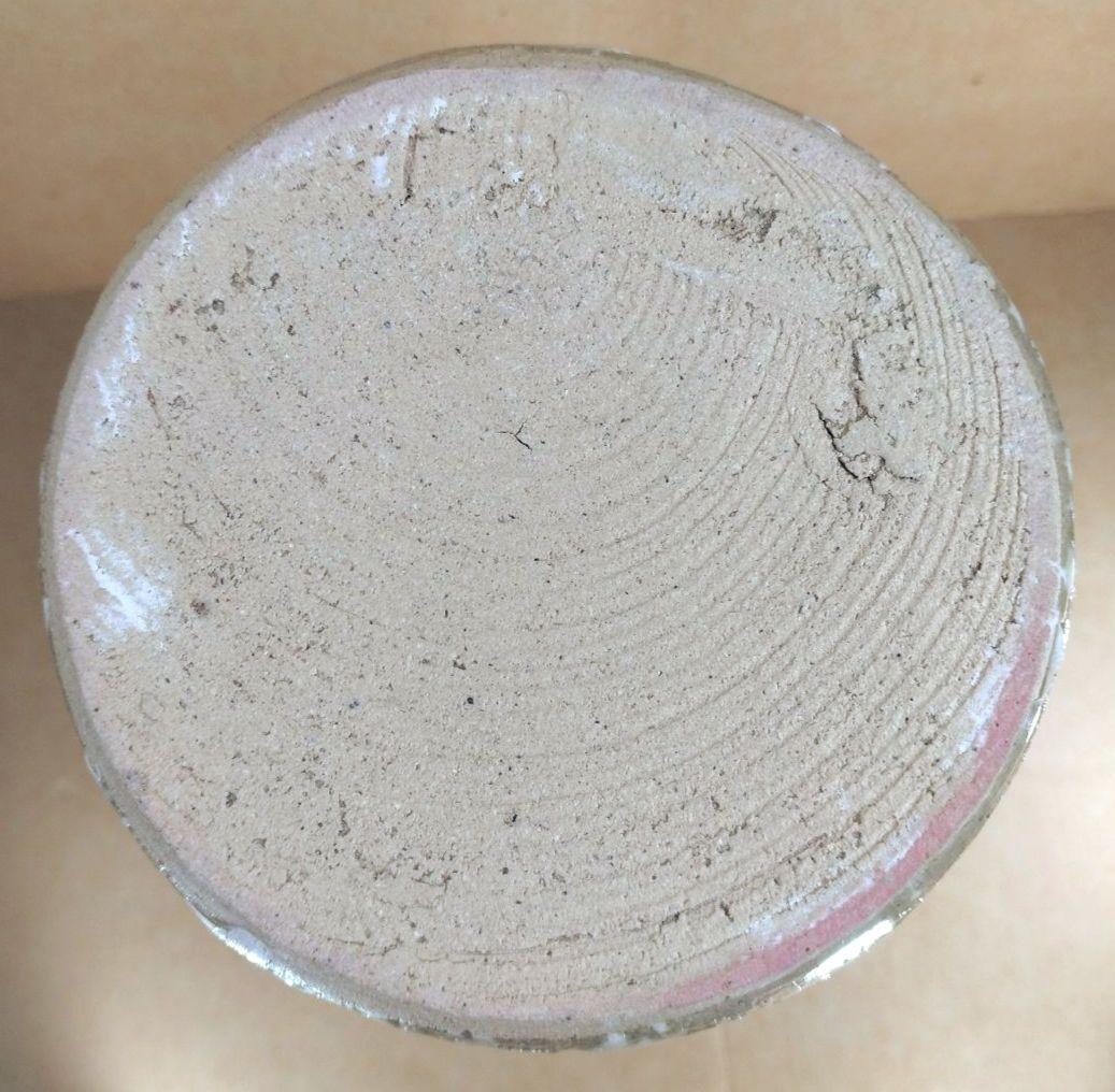 【本物保証】浜田庄司(濱田庄司）刷毛目花生(鉄絵花生）共箱 人間国宝 益子焼