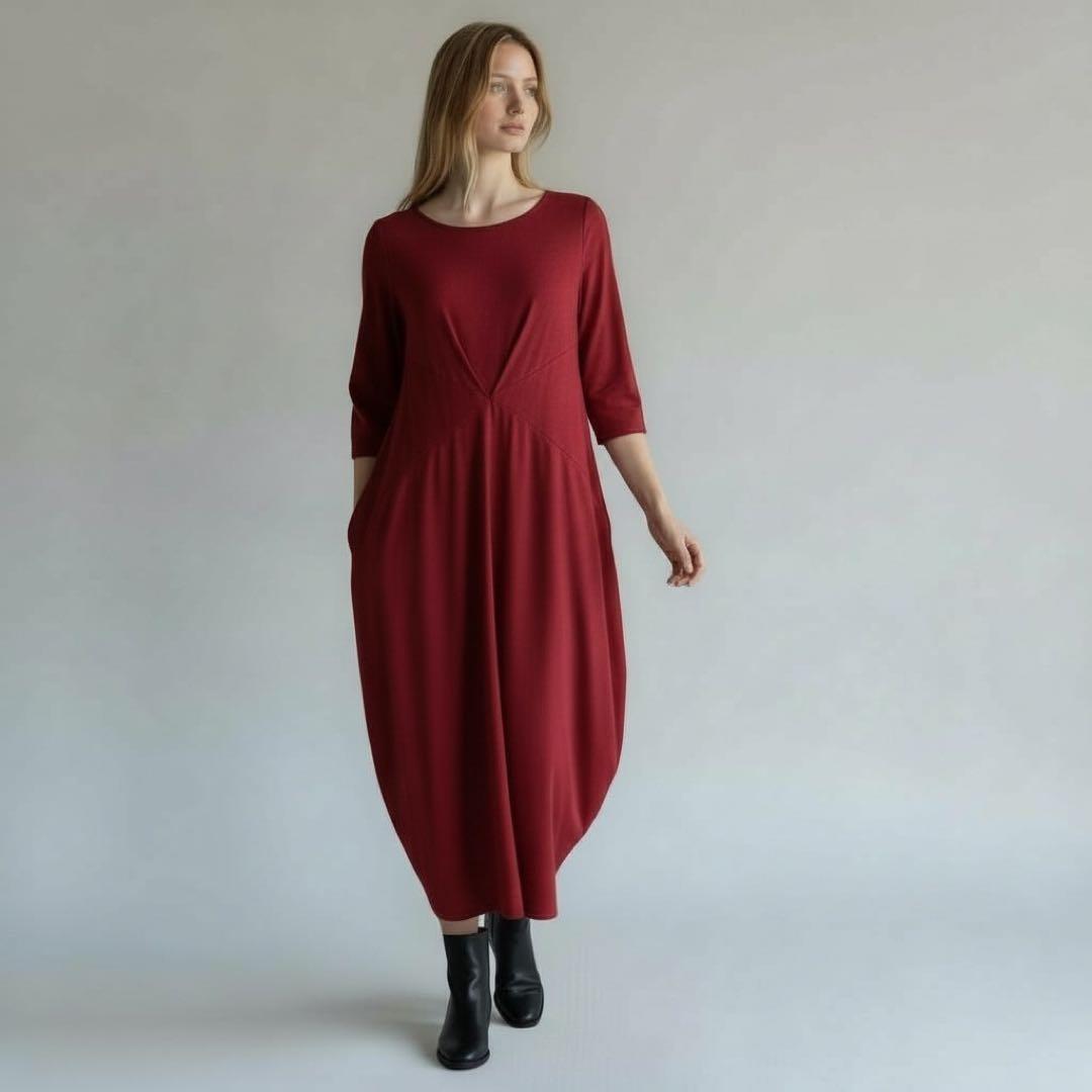 2022/シビラ/コクーンシルエット/ワンピース/ストレッチ/ドレープ