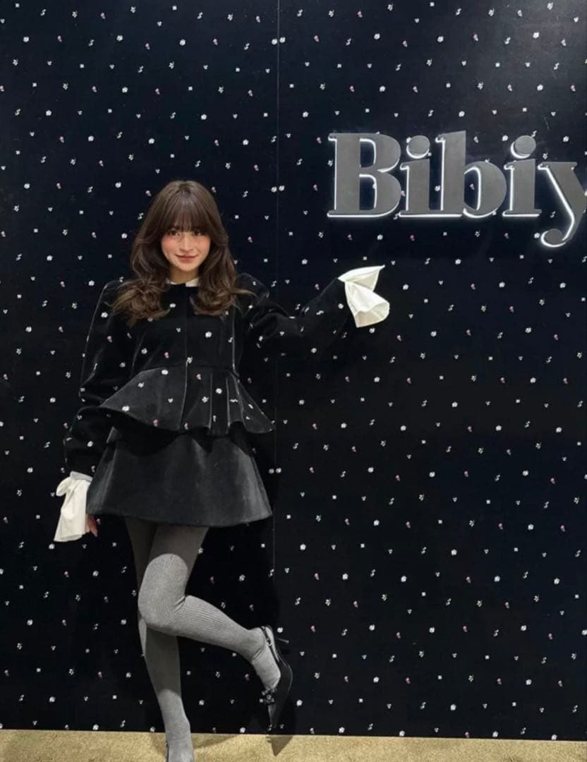 【未使用】BibiyビビィB. STARRY PEPURAMU CARDIGAN