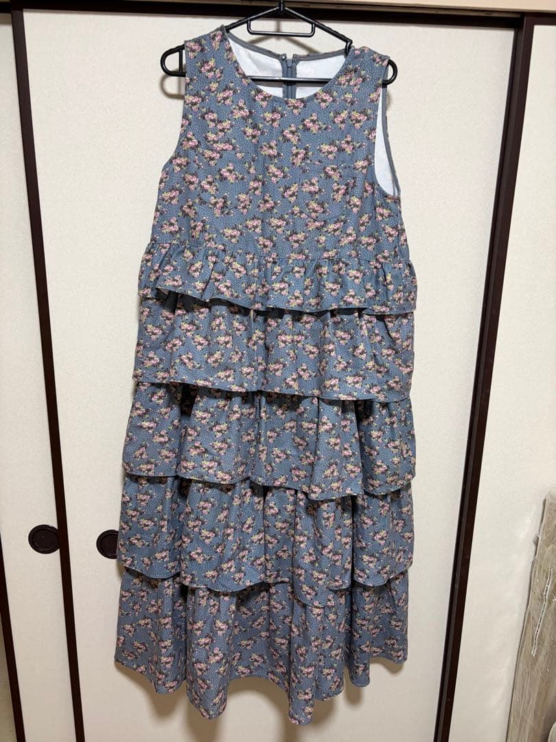 merry jennyメリージェニー floral dot ティアードジャンスカ