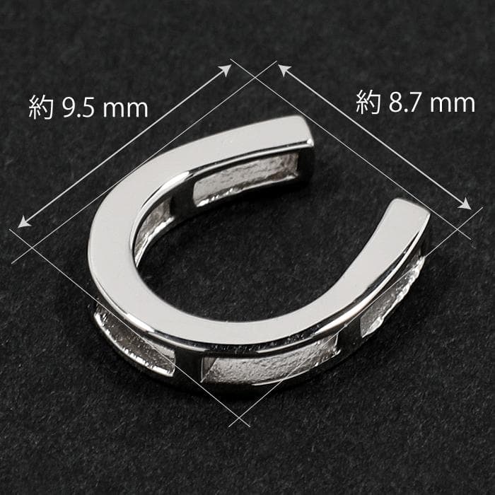 Pt950 シンプル 馬蹄 ラッキーホース シュー ペンダント トップ ヘッド