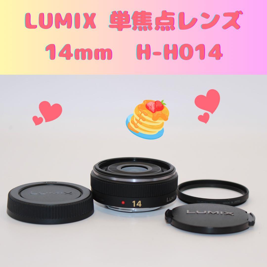 ★プロテクター付★ LUMIX 14mm 単焦点レンズ　H-H014 パンケーキ