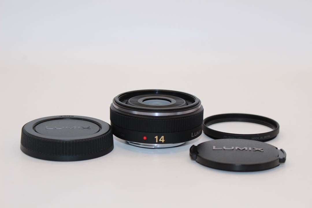 ★プロテクター付★ LUMIX 14mm 単焦点レンズ　H-H014 パンケーキ