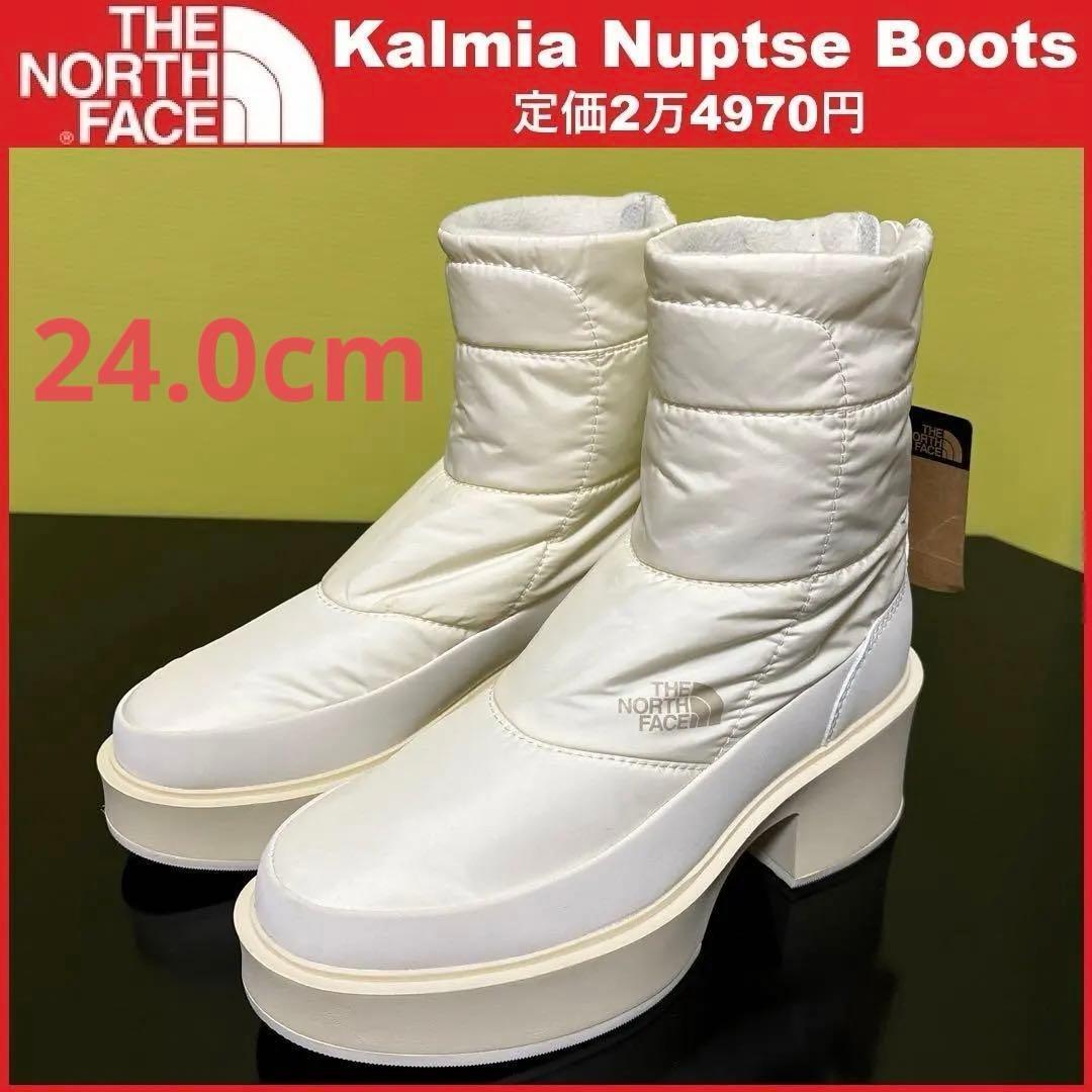 24.0cm 新品 ノースフェイス カルミア ヌプシブーツ 白 NFW52474