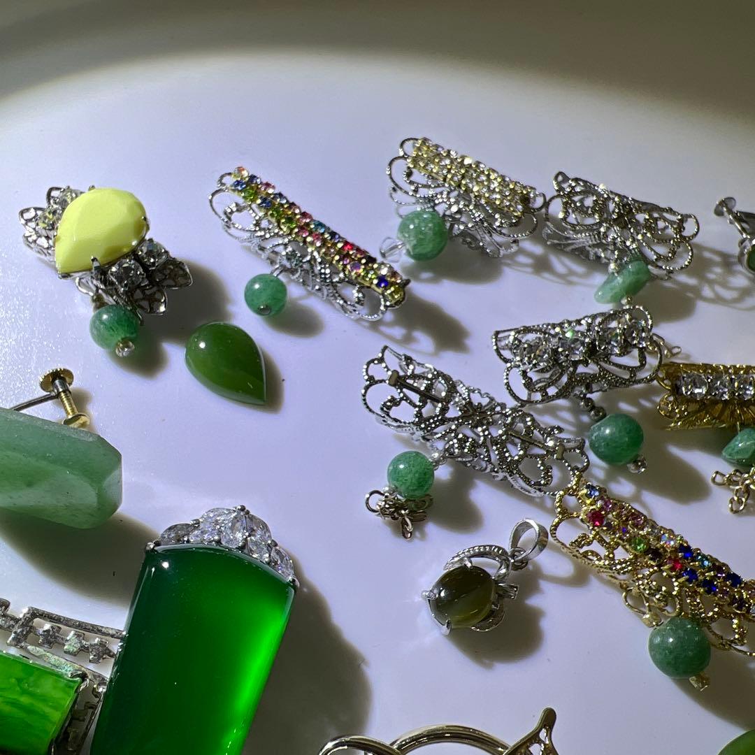 専用　翡翠ネックレス　アクセサリー色々　一部袋込525g 東Y8-0123ア㊱