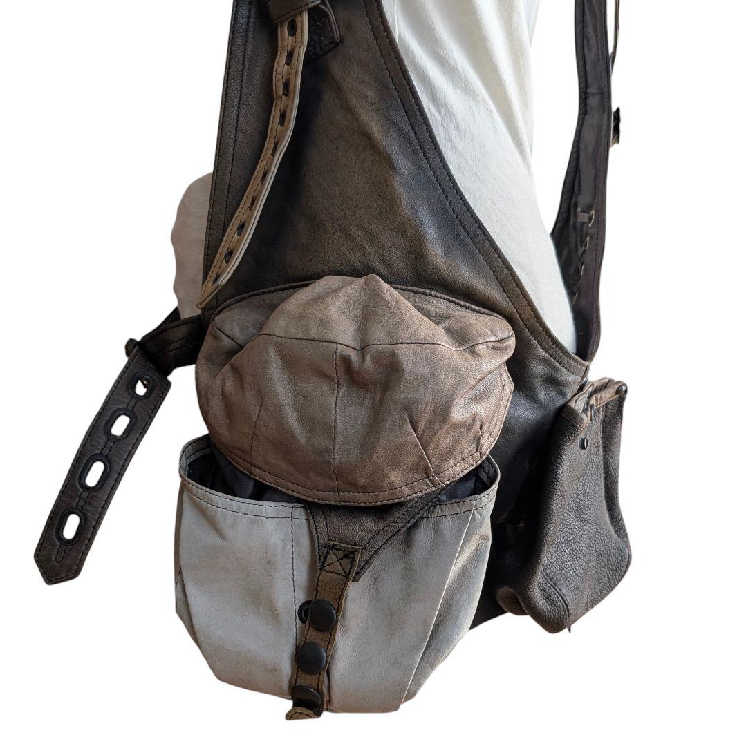 LGB SAHAEA サハラ レザー ベスト CARF DEER LEATHER