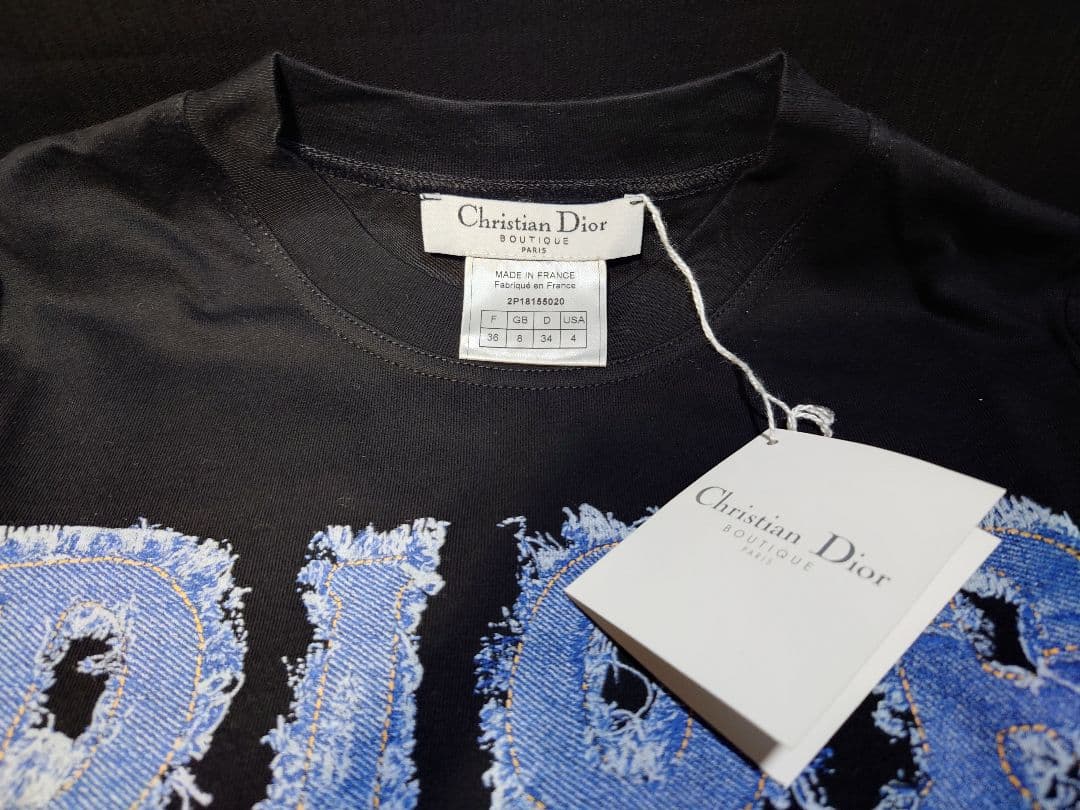 新品未使用Christian Dior デニムロゴプリント半袖Tシャツ