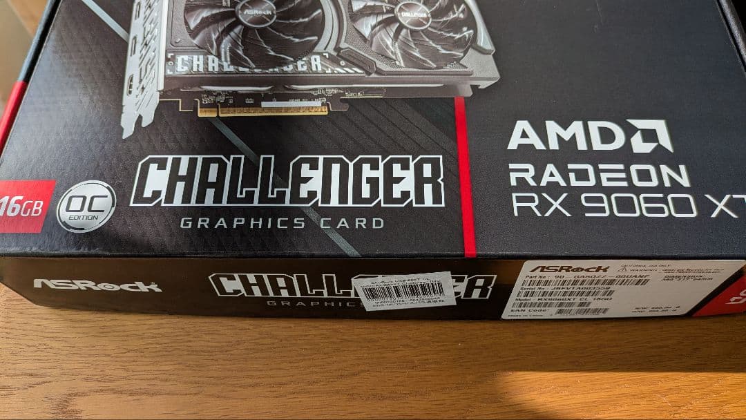 グラフィックボード・グラボ・ビデオカード ASRock Radeon RX 9060 XT Challenger 16GB