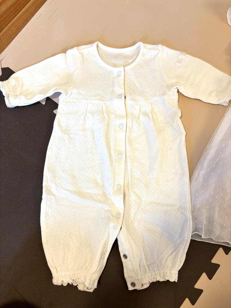 ミキハウスベビードレス通年用3点セット美品