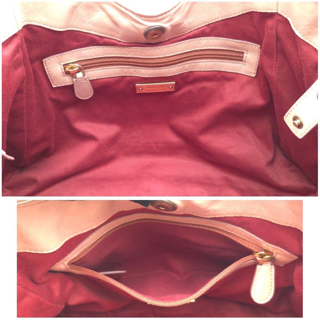 良品✨BALLY ショルダーバック トートバッグ ギャザー ロゴチャーム レザー