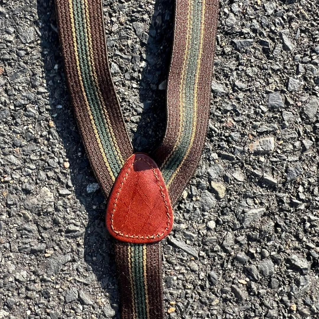 90s polo Ralph Lauren ストライプ Y字サスペンダー usa