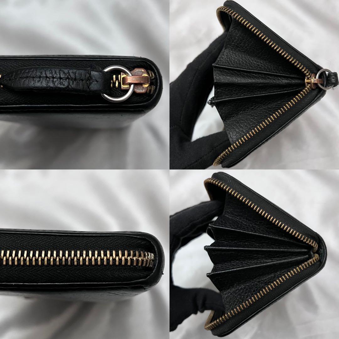 ◇美品◇グッチ　GGマーモント長財布　ブラック×ゴールド金具　456117