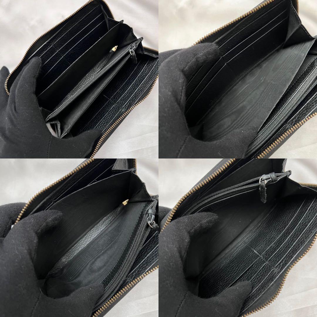 ◇美品◇グッチ　GGマーモント長財布　ブラック×ゴールド金具　456117