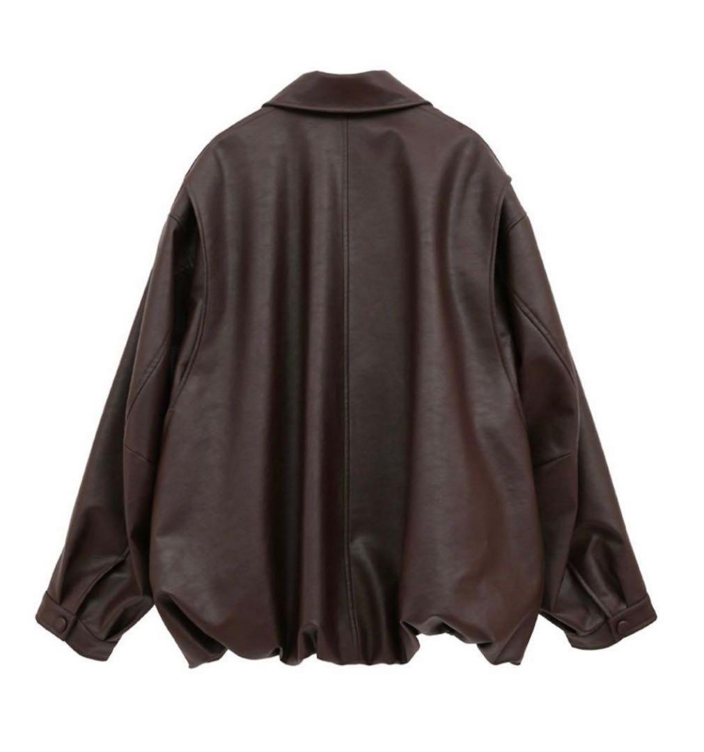 CLANE ★ FAKE LEATHER BALLOON JACKET