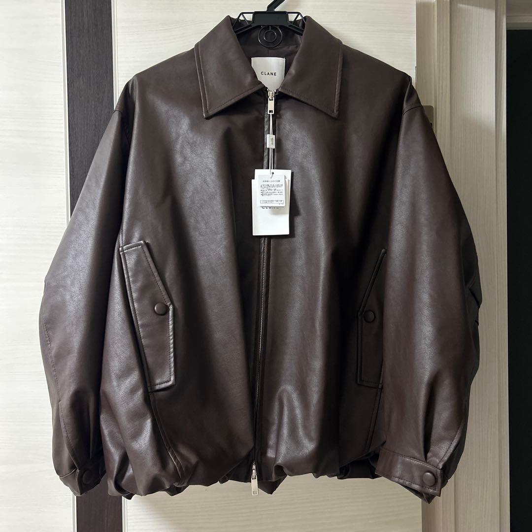 CLANE ★ FAKE LEATHER BALLOON JACKET