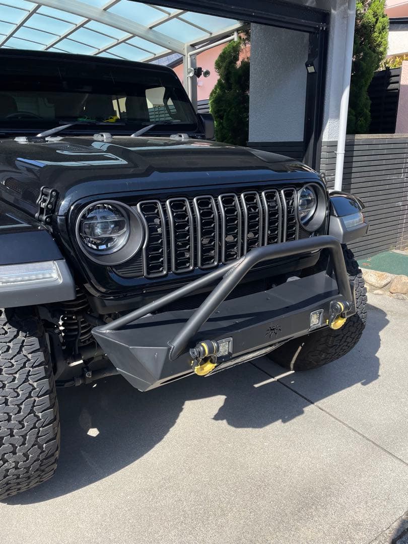 JLラングラー　スチールバンパー　猪狩り　ショートバンパー　スキッドプレート付き