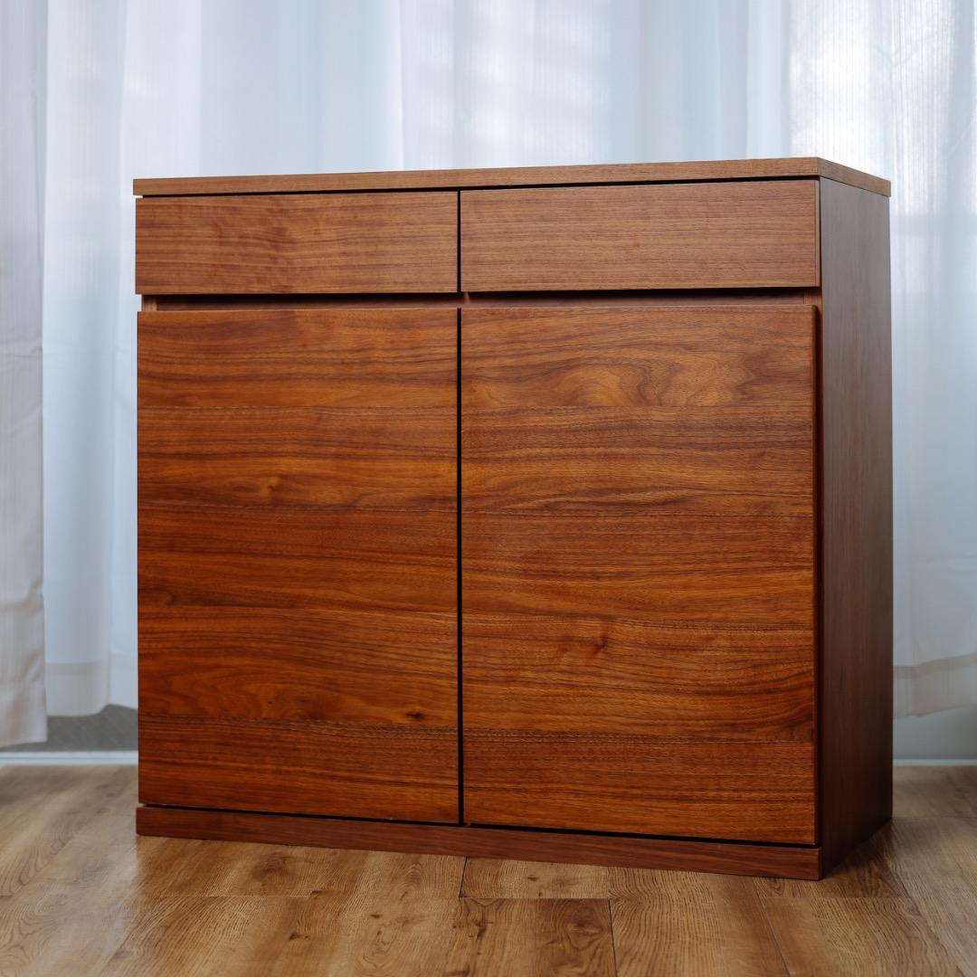 無印良品　木製キャビネット　木扉　ウォールナット材突板　磯野タマさま専用