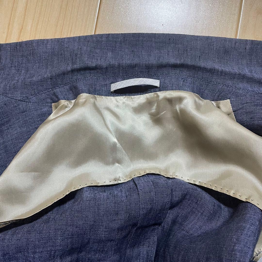 m*o様 ブルネロクチネリ リネン ブルー テーラードジャケット イタリア製