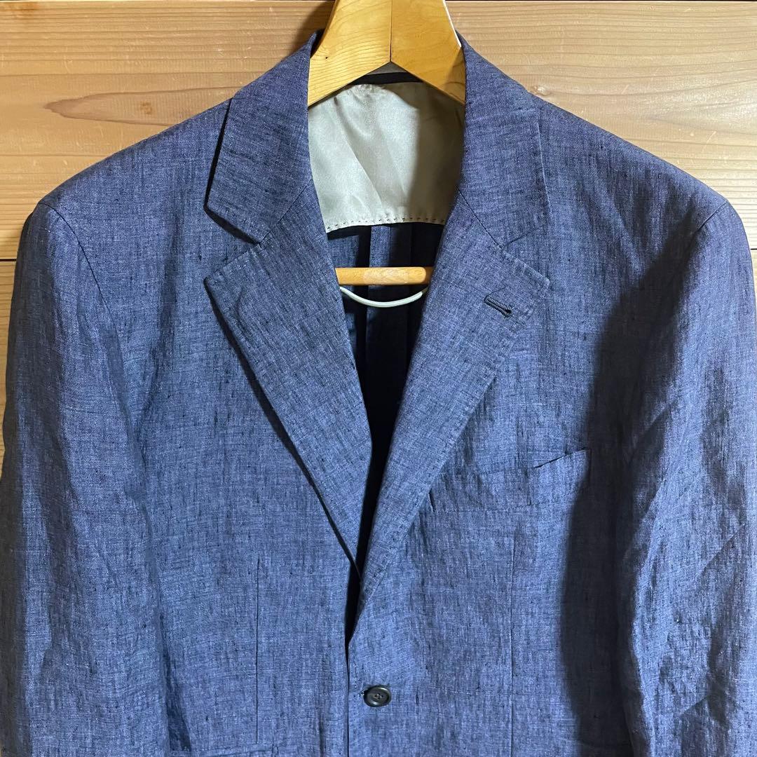 m*o様 ブルネロクチネリ リネン ブルー テーラードジャケット イタリア製