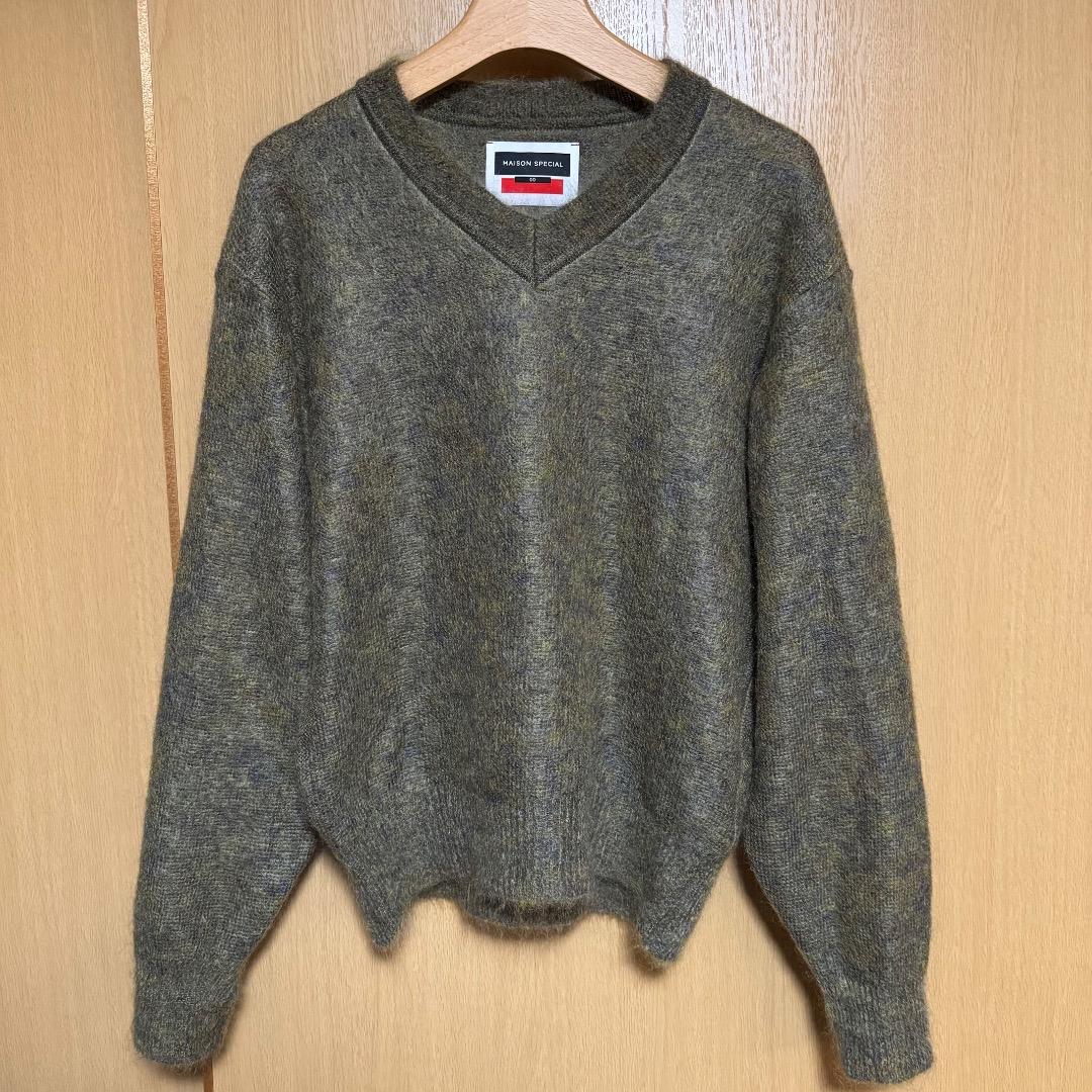 【Maison Special】KID MOHAIR V-Neck Knit