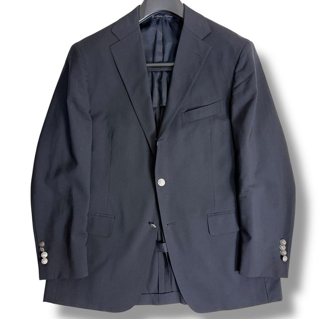 J7200 美品 ブルックスブラザーズ TOKYO FIT銀ボタン紺ブレザー
