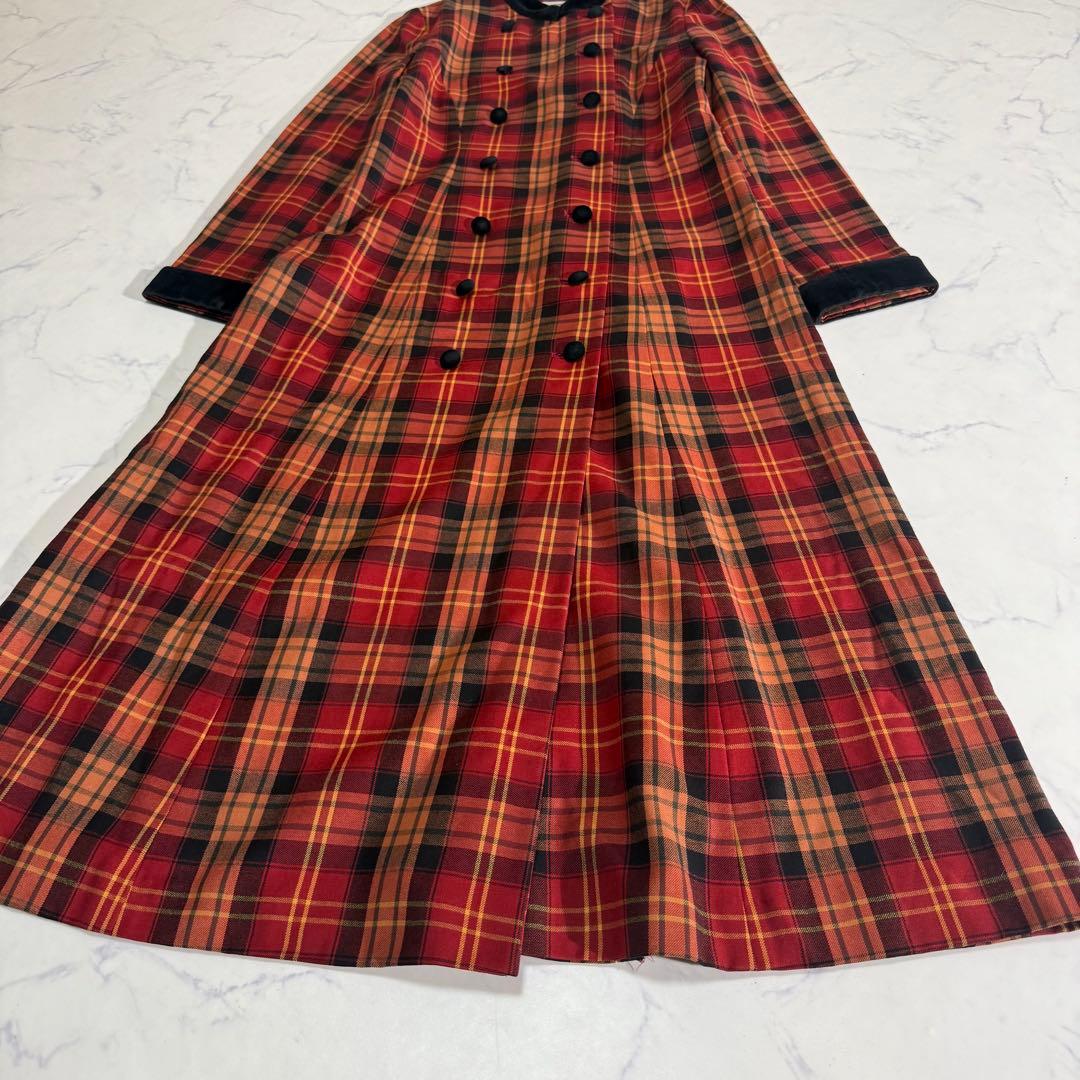 LAURA ASHLEY ヴィンテージ　チェック柄　ロングワンピース