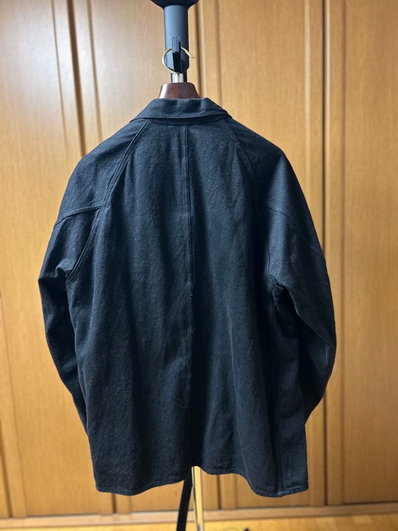 【COMOLI】デニムワークジャケット黒　サイズ4