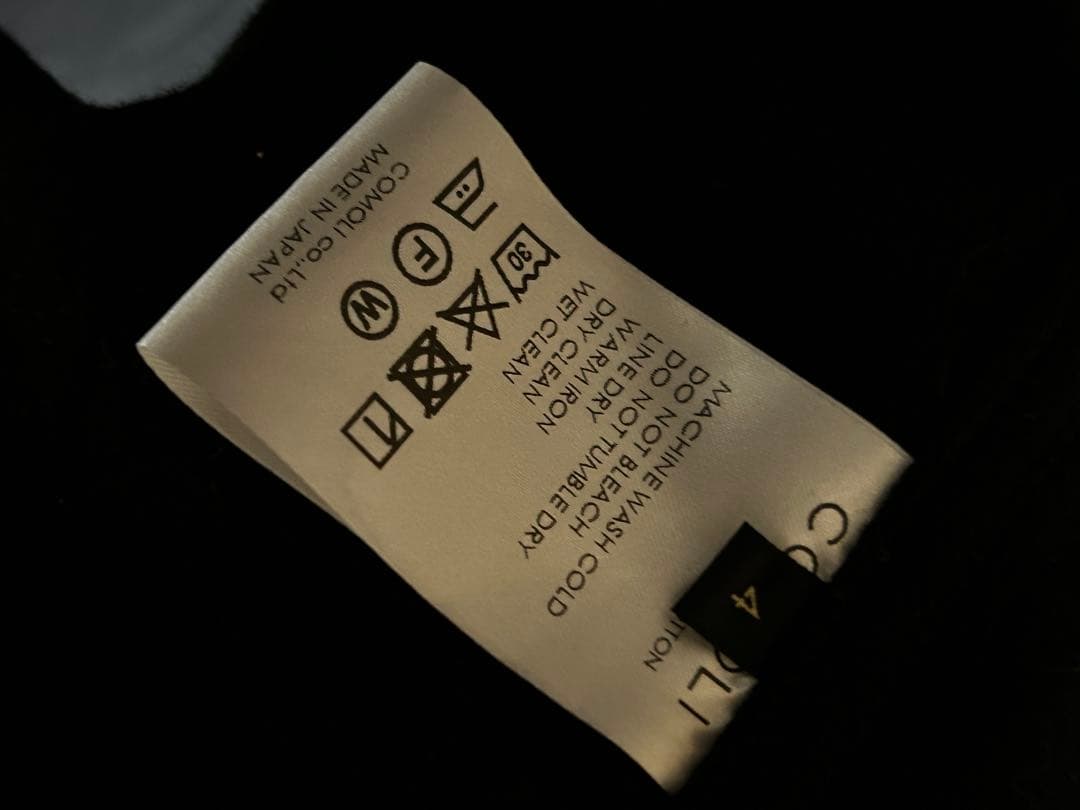 【COMOLI】デニムワークジャケット黒　サイズ4