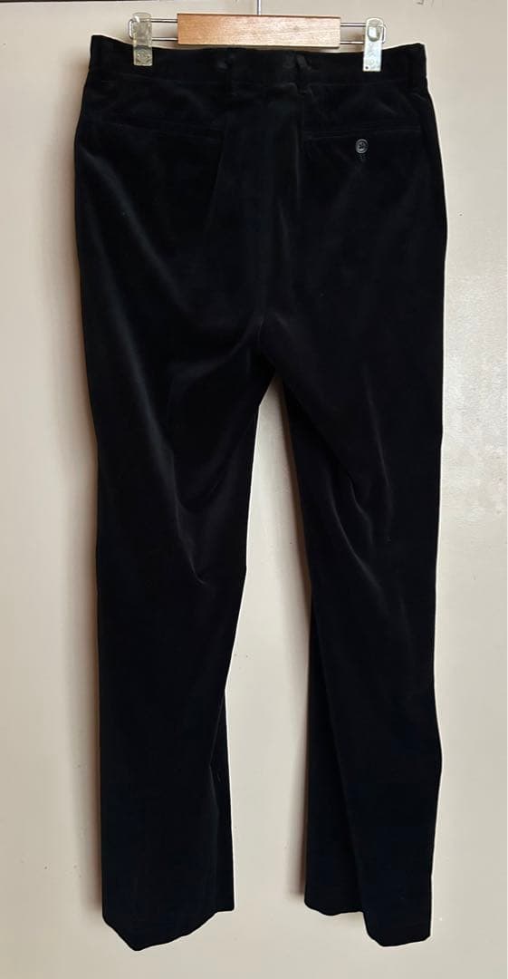 破損あり美品。ジルサンダー ベルベットパンツ 黒 M46