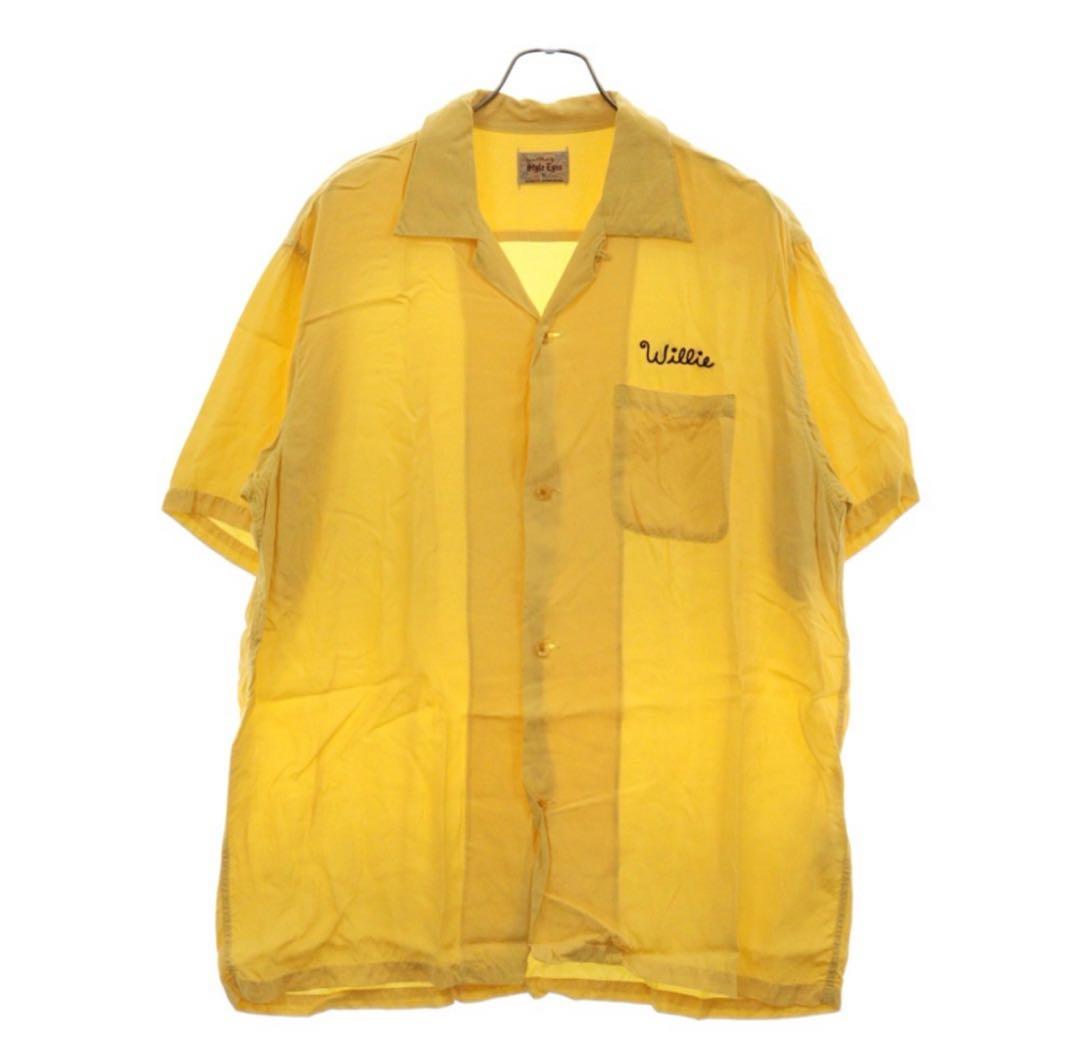 Style Eyes スタイルアイズ　XL 黄色　レーヨン　ボーリングシャツ