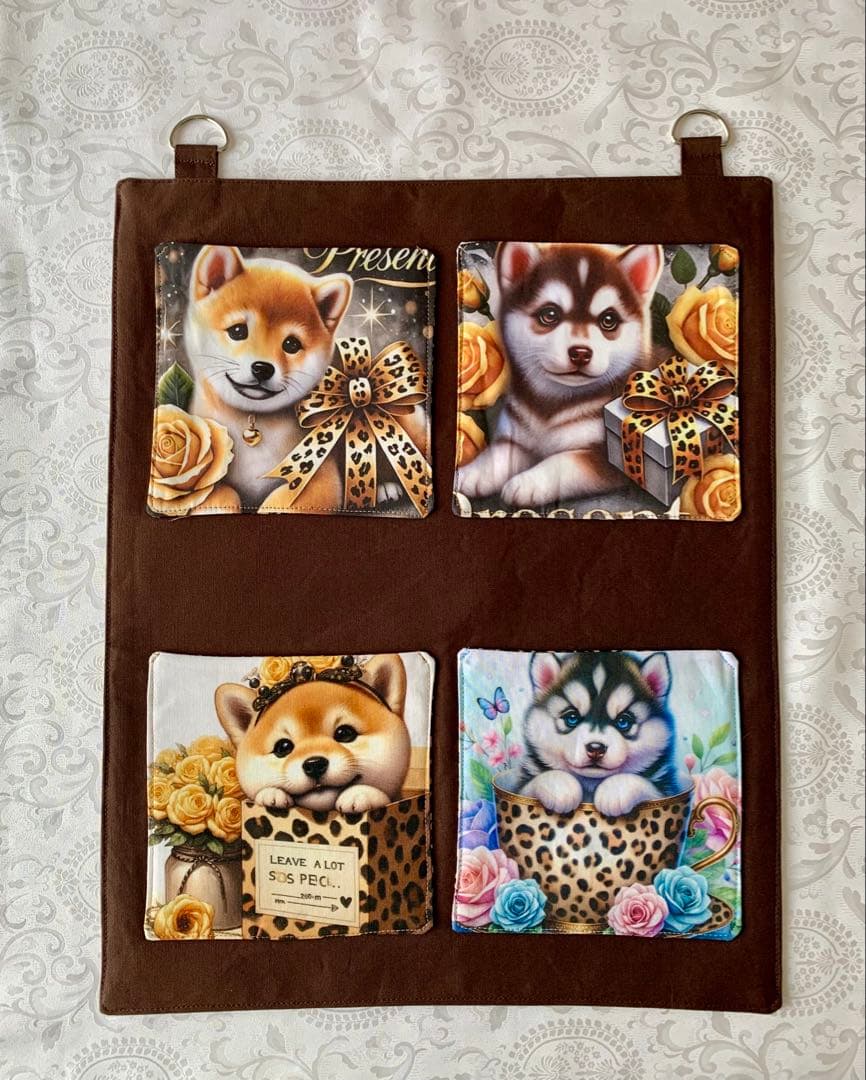 えっこ様　可愛いわんこ　トートバッグ　小物入れ