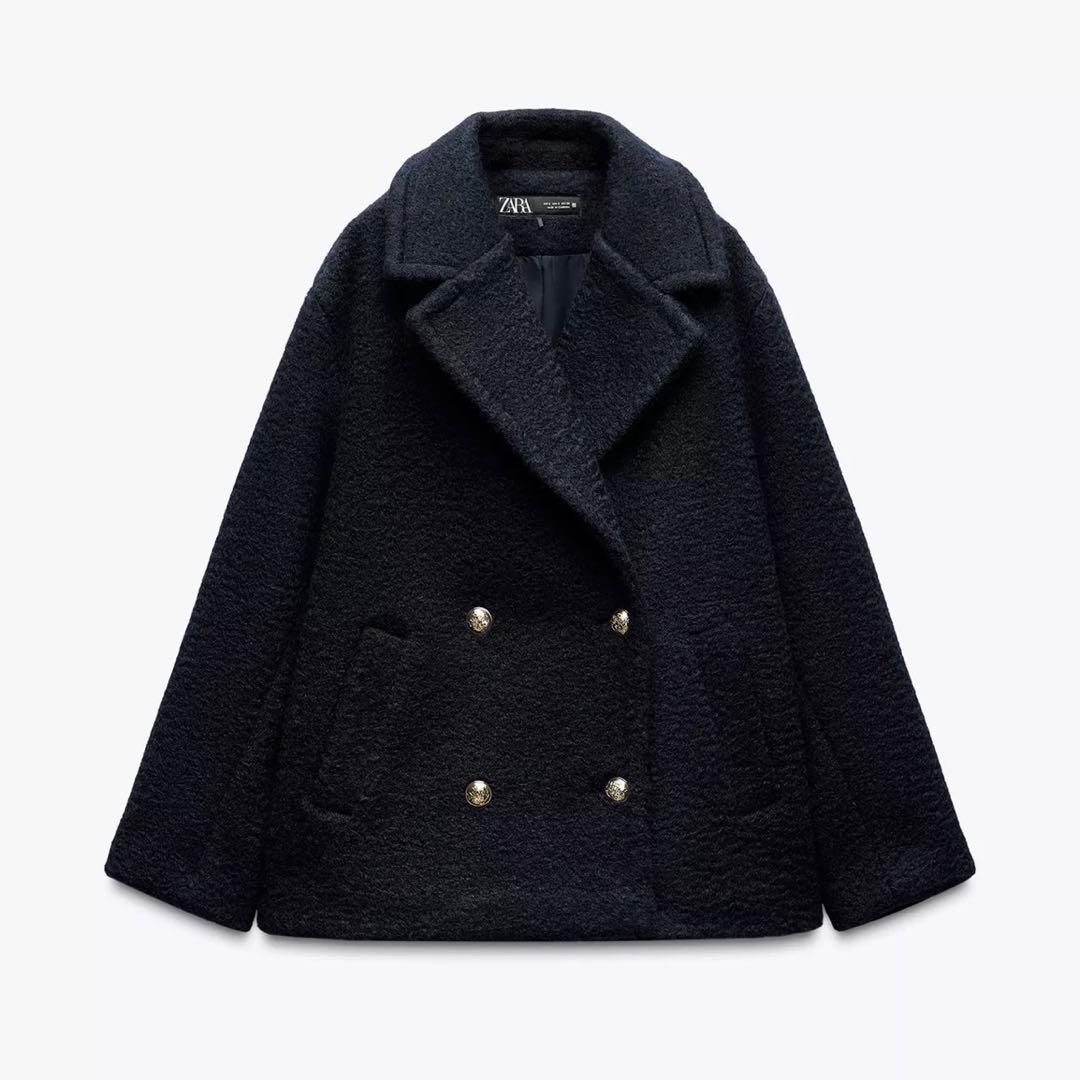 ZARA セミロング丈ブークレコート