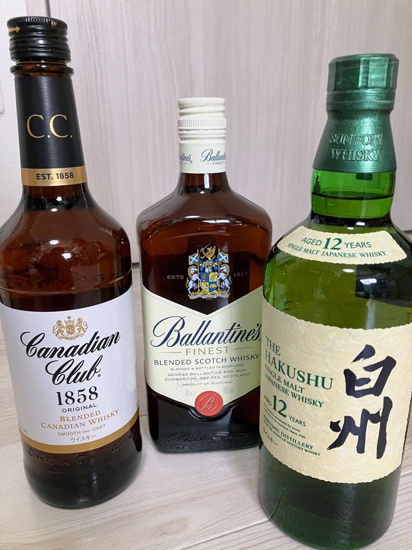 サントリーウイスキー７００ｍｌ・５本（白州１２年、バランタインファイネスト等）