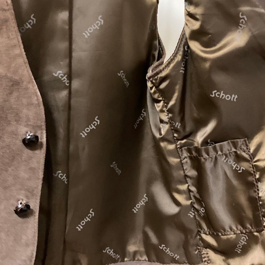 SCHOTT　ショット　スエードベスト　Mサイズ　ブラウン