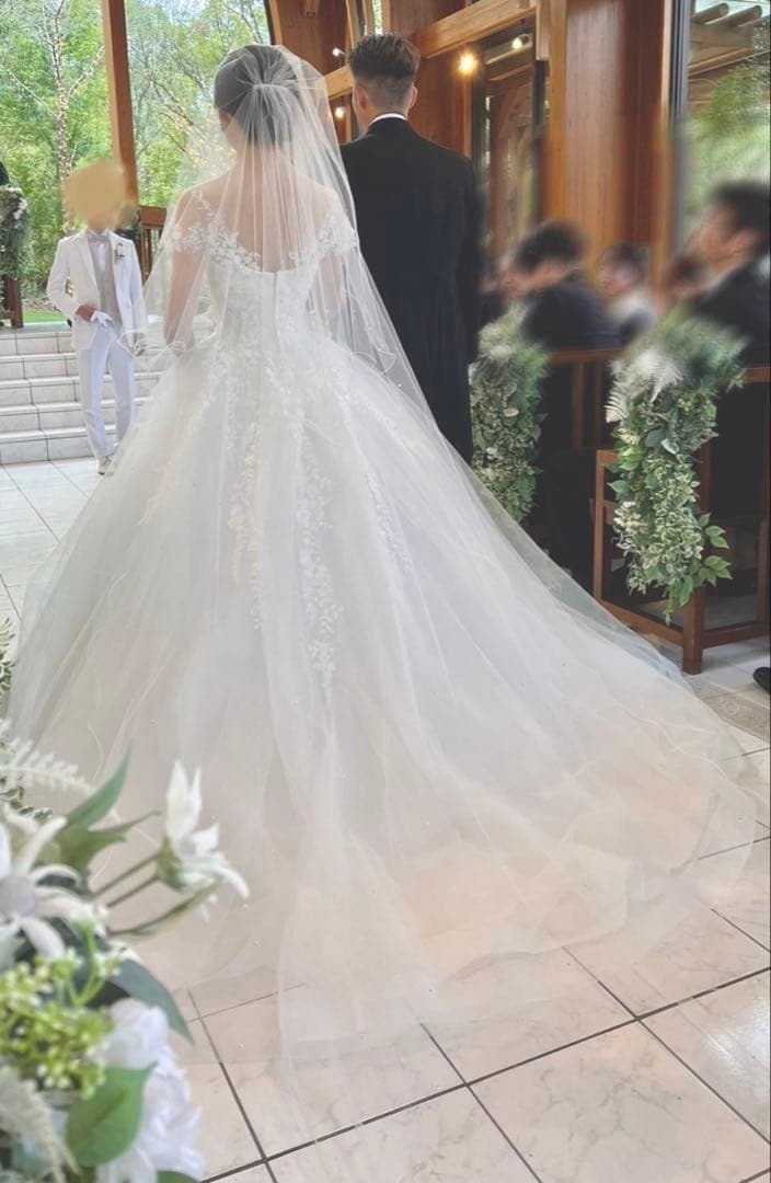 ウェディングドレス　美品　結婚式　前撮り　フォトウェディング　二次会　ドレス