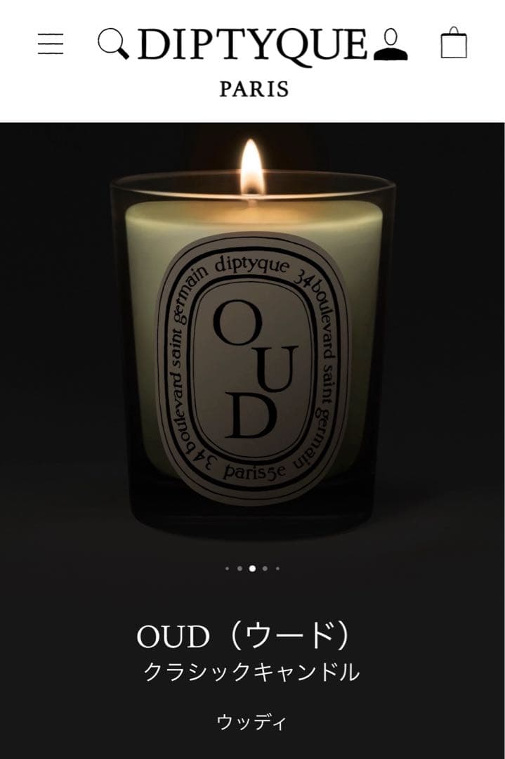 【限定品レア】diptyqueキャンドルホルダーとOUD190gのセット